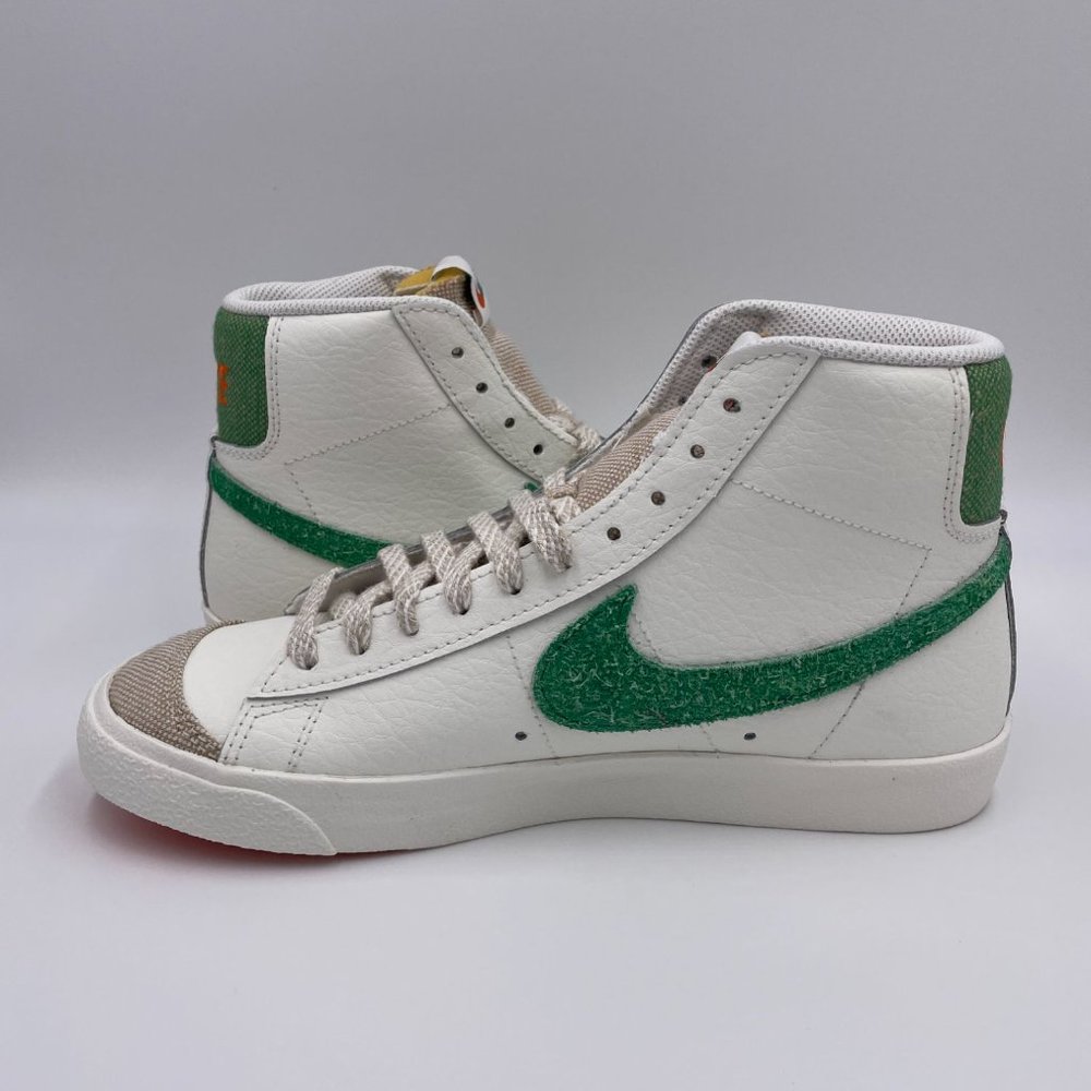 Nike Blazer Mid ' 77 White / Green Womens Shoes - Picture 2 of 8